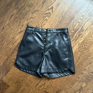 Free People Leather Shorts